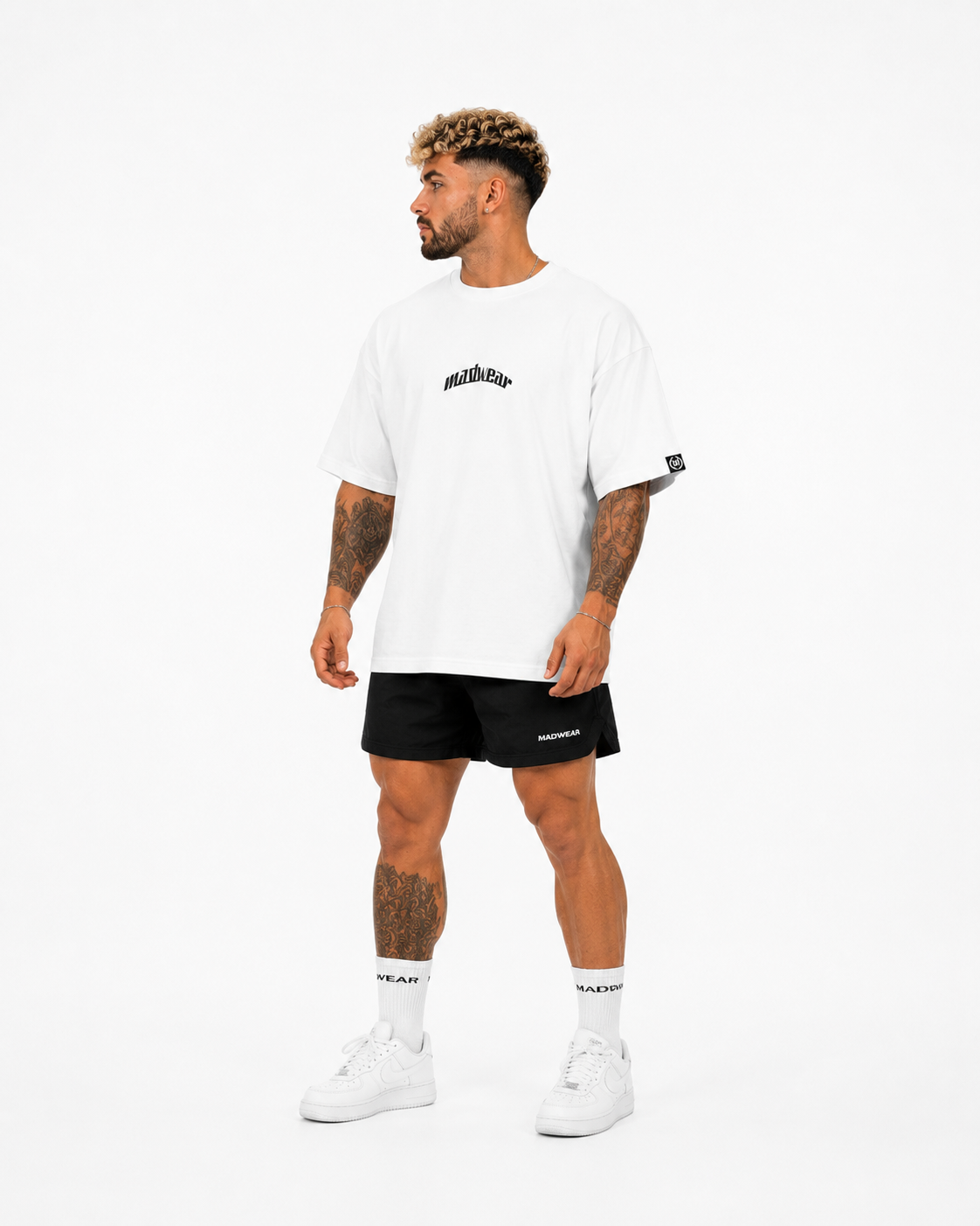 CAMISETA OVERSIZED GYMRAT WHITE EDITION