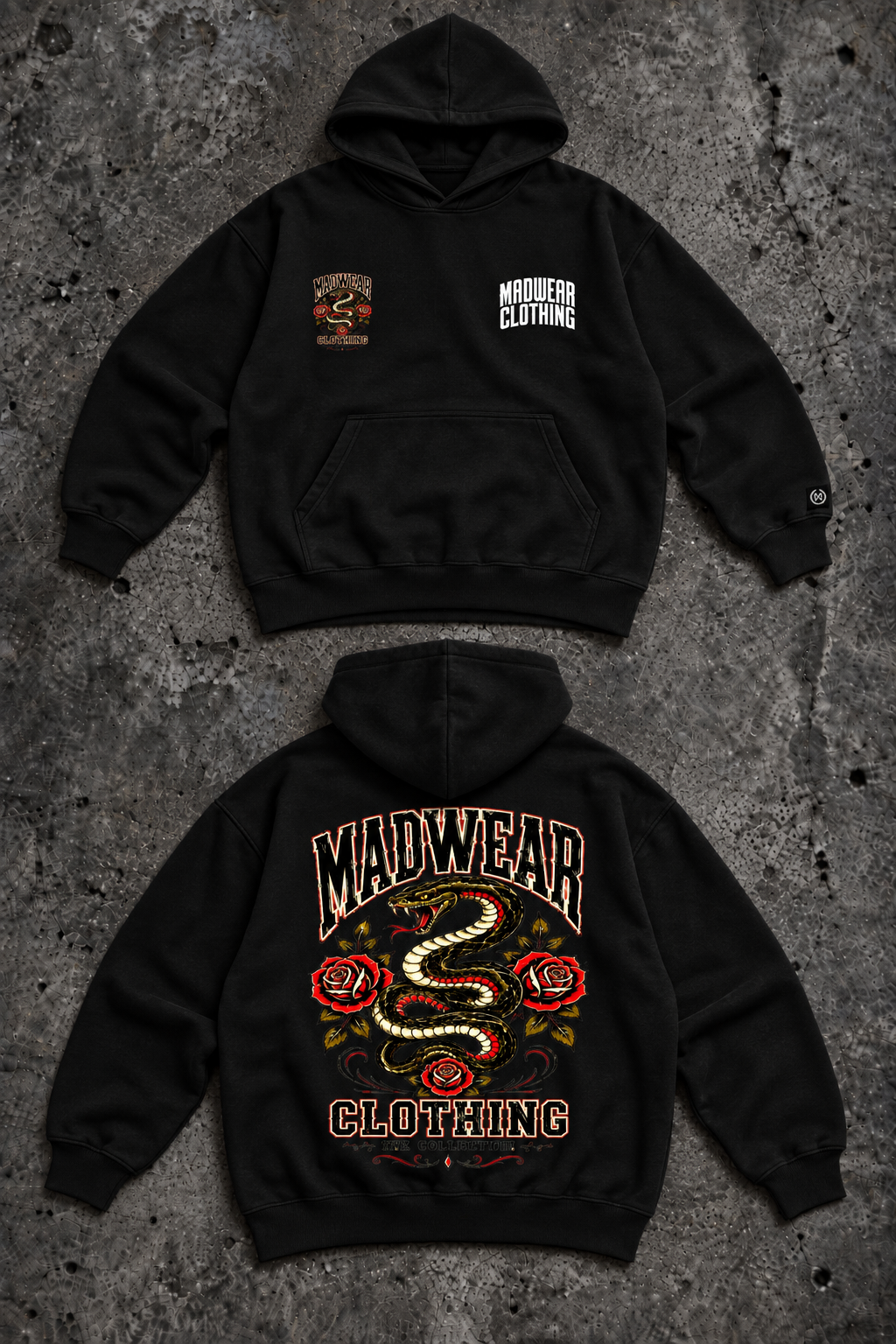SNAKE INK COLLECTION SUDADERA BLACK