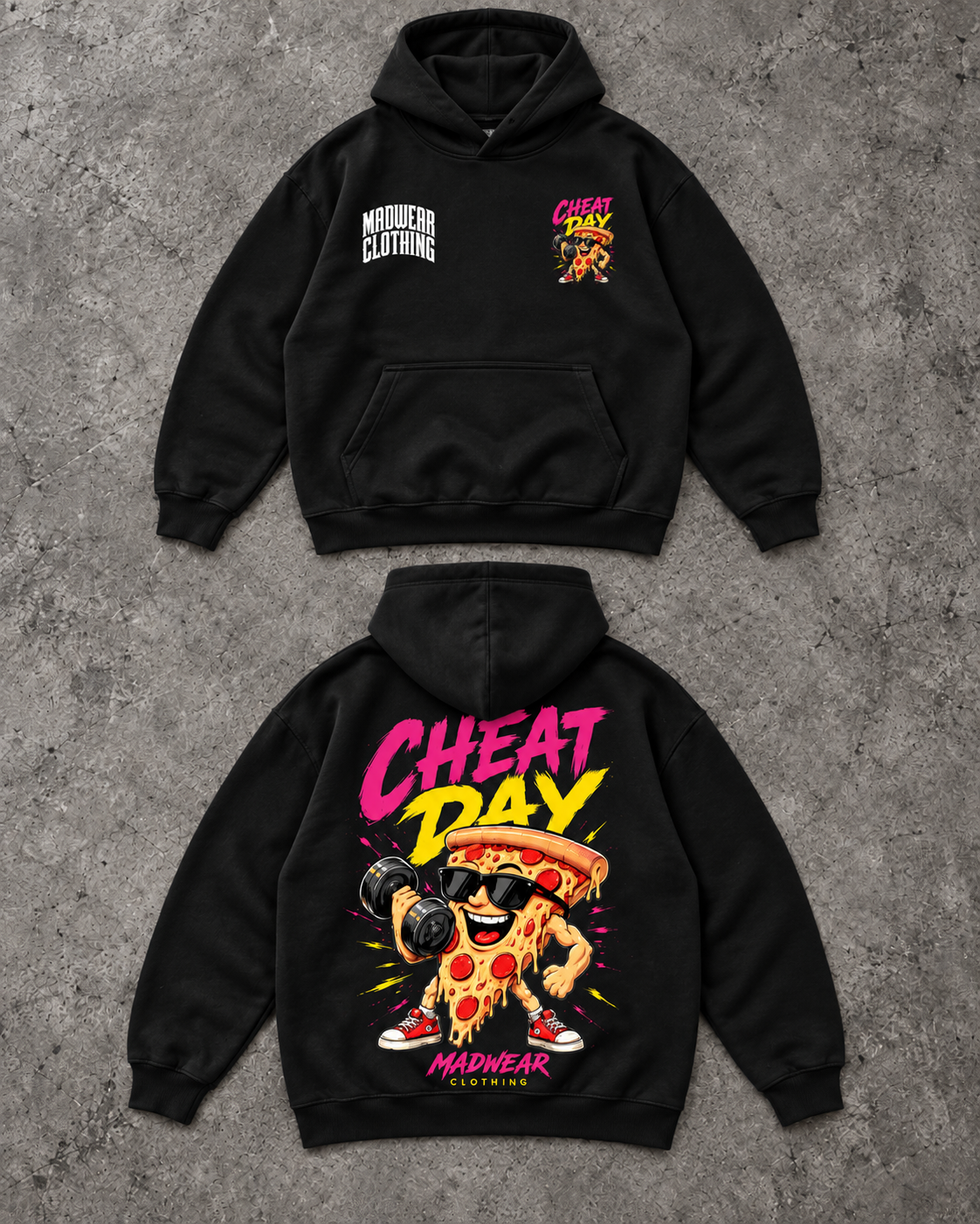 PIZZA CHEAT DAY SUDADERA OVERSIZED