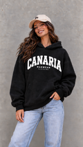 SUDADERA CANARIA LETRAS BLANCAS