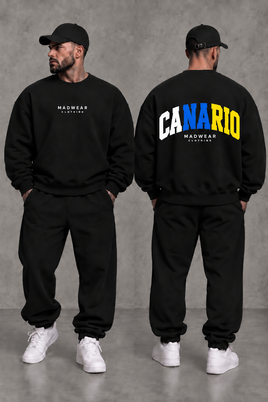 CANARIO SUDADERA SIN GORRO CREW NECK CANARIAS