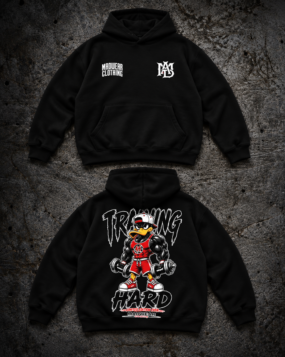 TRAINING HARD SUDADERA OVERSIZED