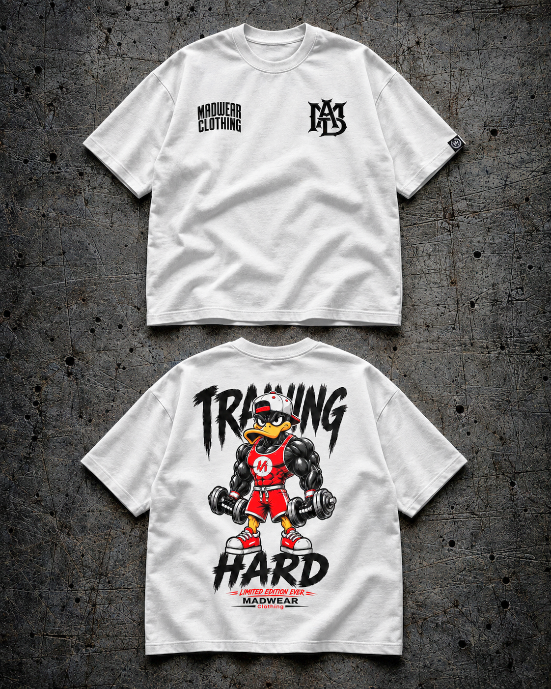 TRAINING HARD OVERSIZED BLANCO