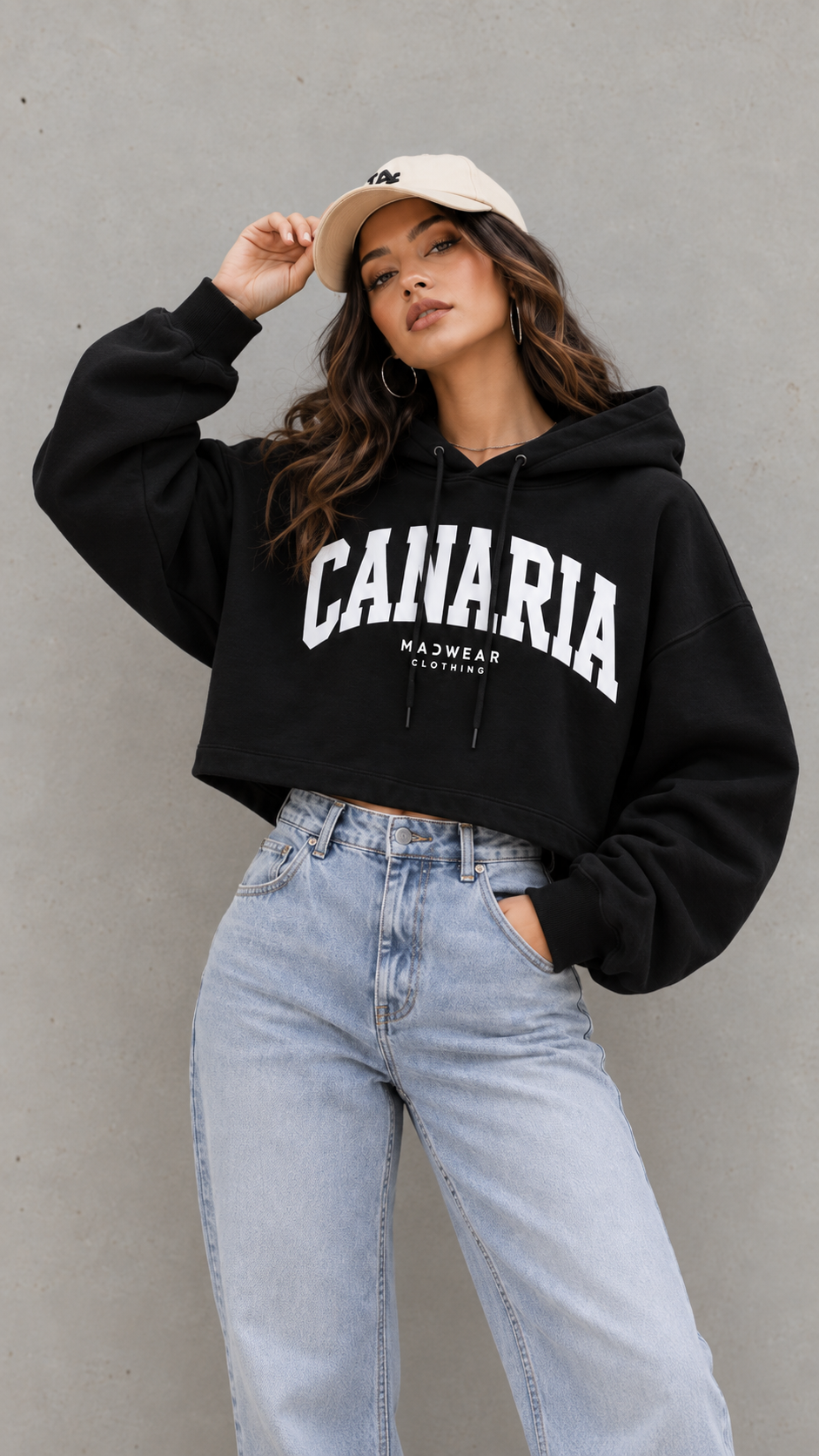 CROP TOP OVERSIZED CANARIA BLANCO