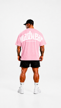 CAMISETA OVERSIZED MADWEAR ROSA/BLANCO