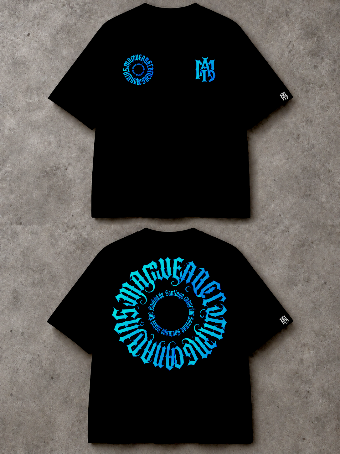 GRÁFICO MADWEAR AZUL TURQUESA OVERSIZED