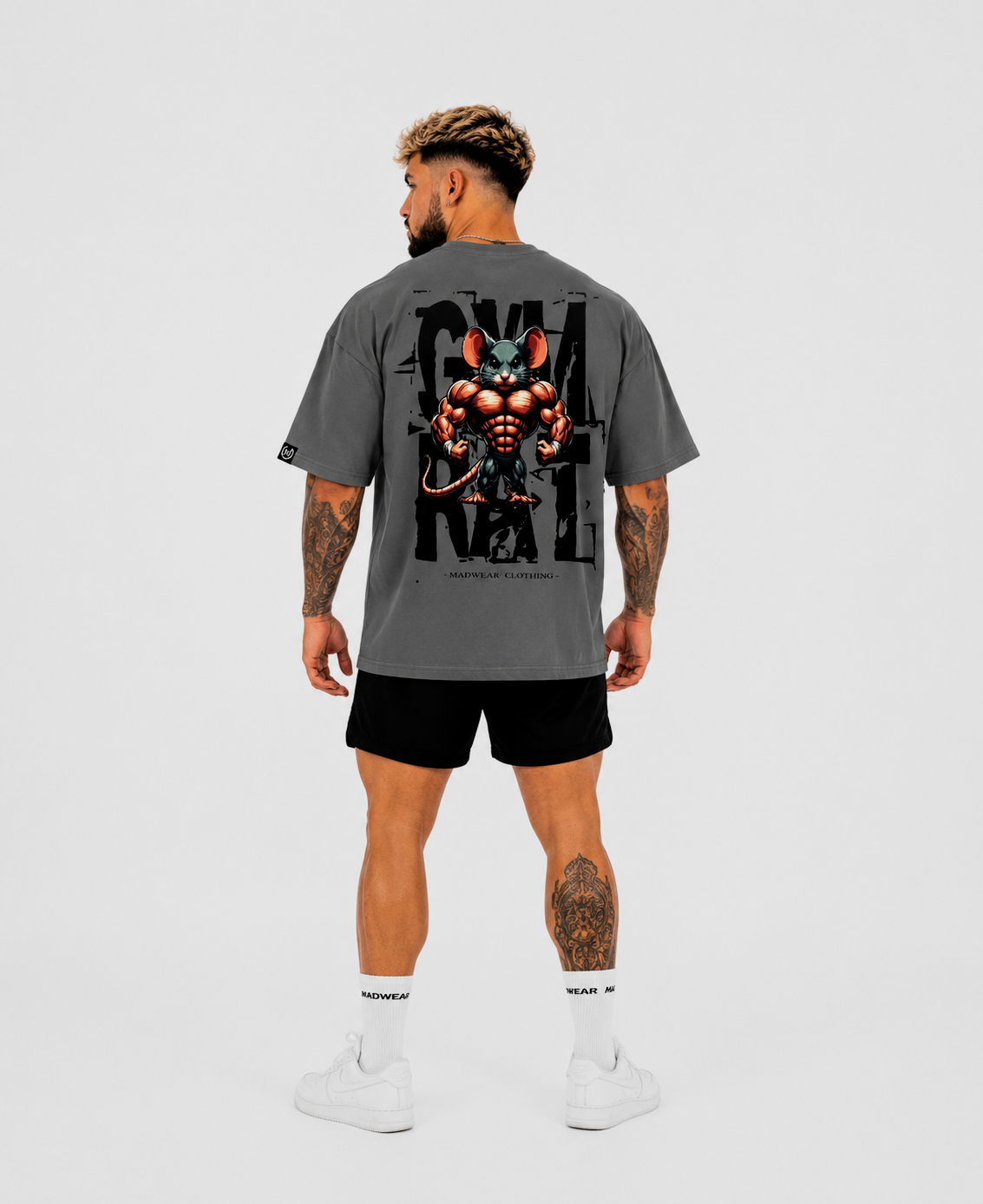 CAMISETA OVERSIZED GYMRAT DARK GREY EDITION