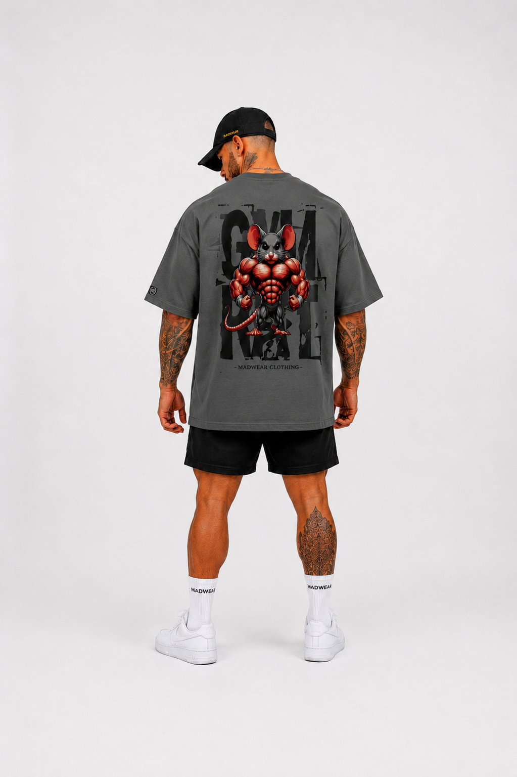 CAMISETA OVERSIZED GYMRAT DARK GREY EDITION