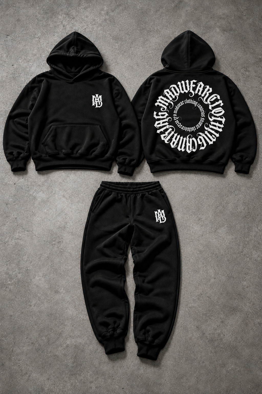 CHANDAL GRAFICO MADWEAR NEGRO BLANCO