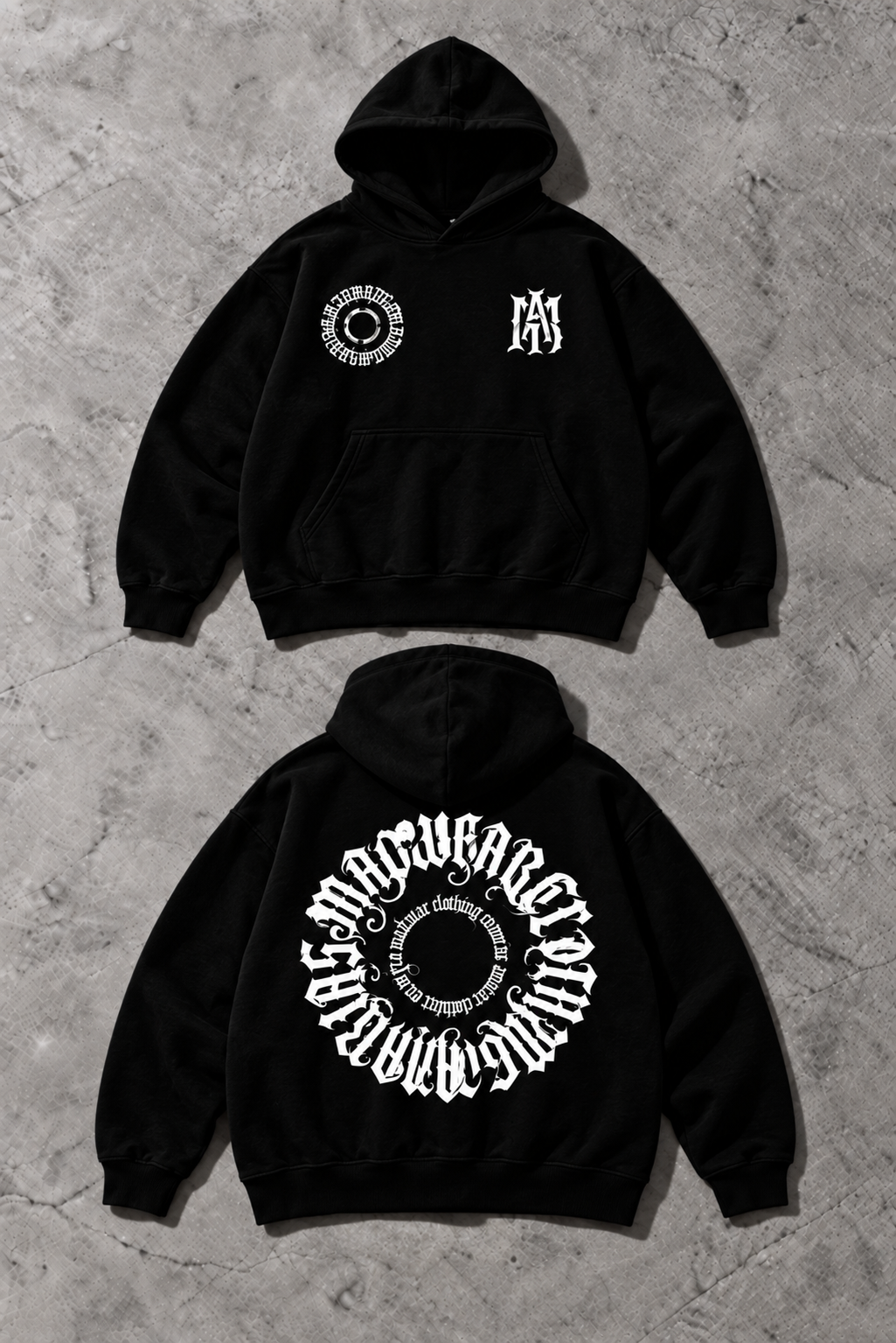 GRÁFICO MADWEAR BLANCO SUDADERA OVERSIZED