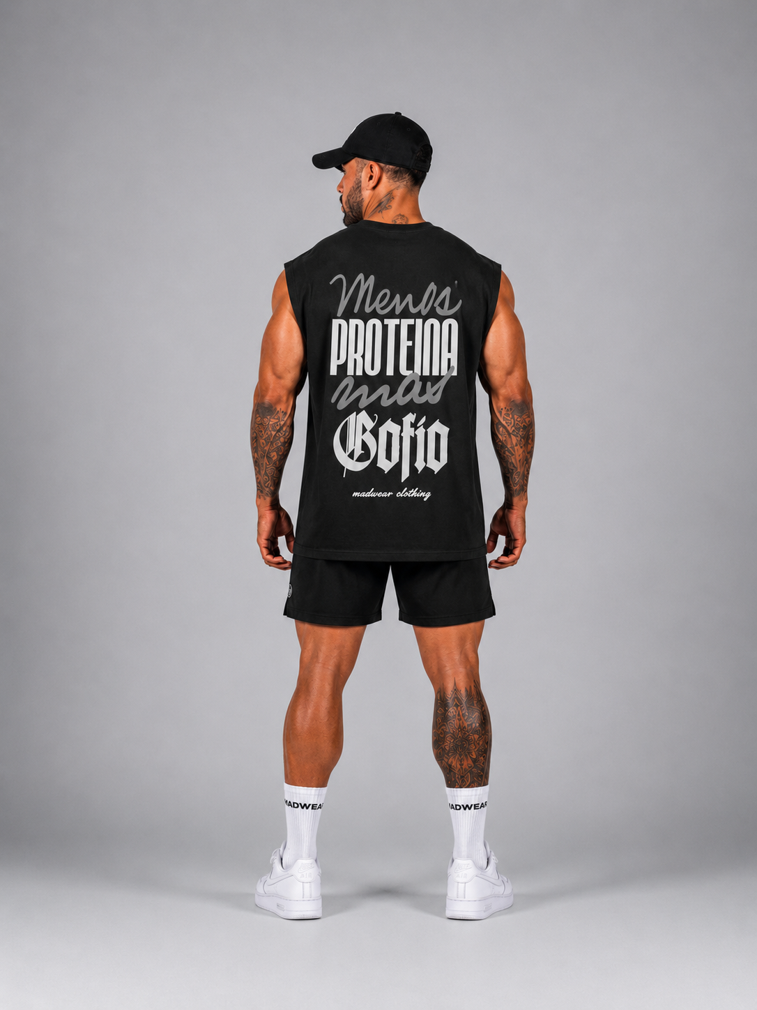 CAMISETA TANK TOP MENOS PROTEINA MÁS GOFIO BLACK EDITION