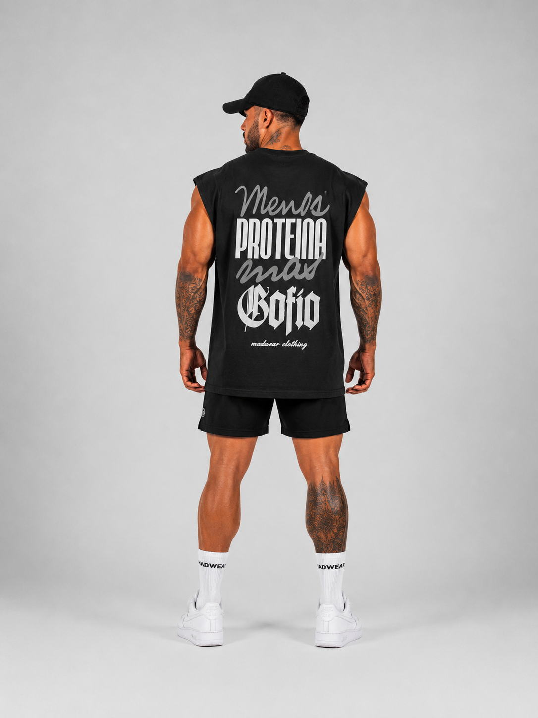 CAMISETA TANK TOP MENOS PROTEINA MÁS GOFIO BLACK EDITION