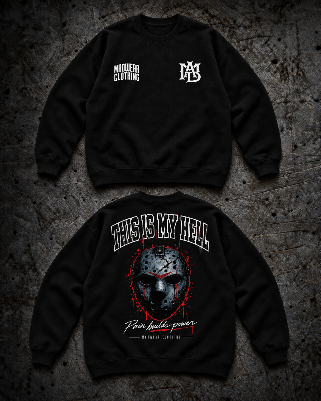 THIS IS MY HELL SUDADERA SIN GORRO CREW NECK