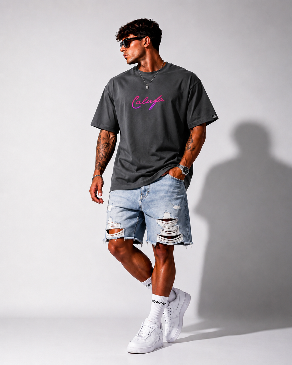 CAMISETA OVERSIZED CALUFA GRIS