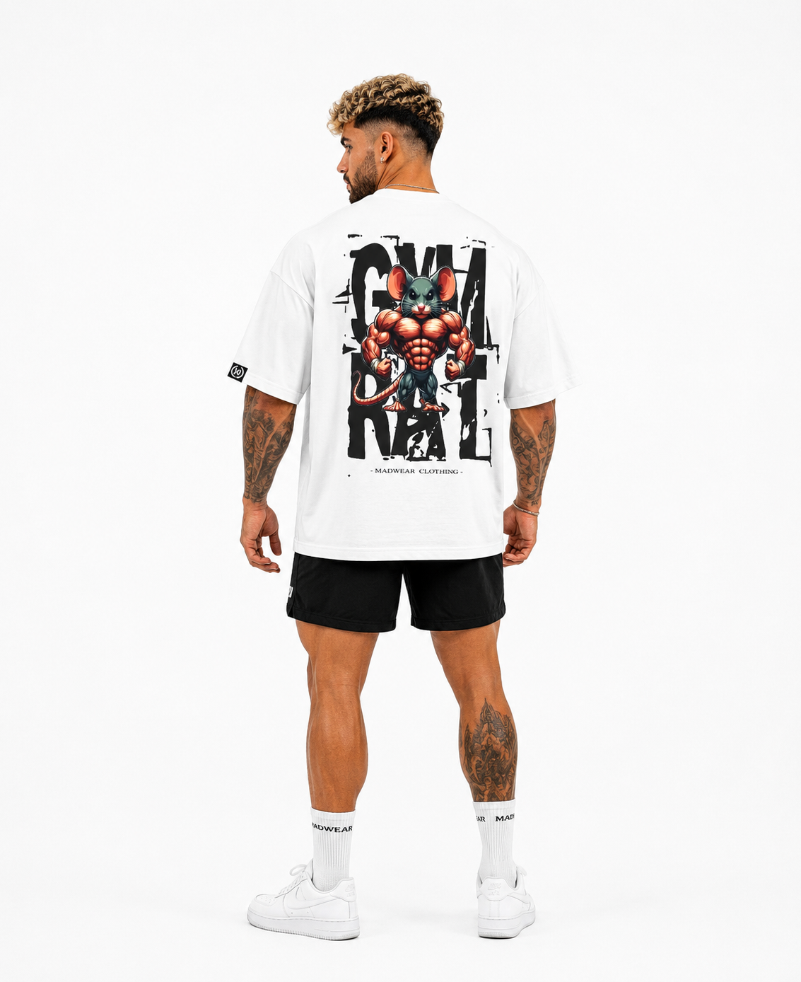 CAMISETA OVERSIZED GYMRAT WHITE EDITION