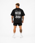 CAMISETA OVERSIZED MENOS PROTEINA MÁS GOFIO BLACK EDITION