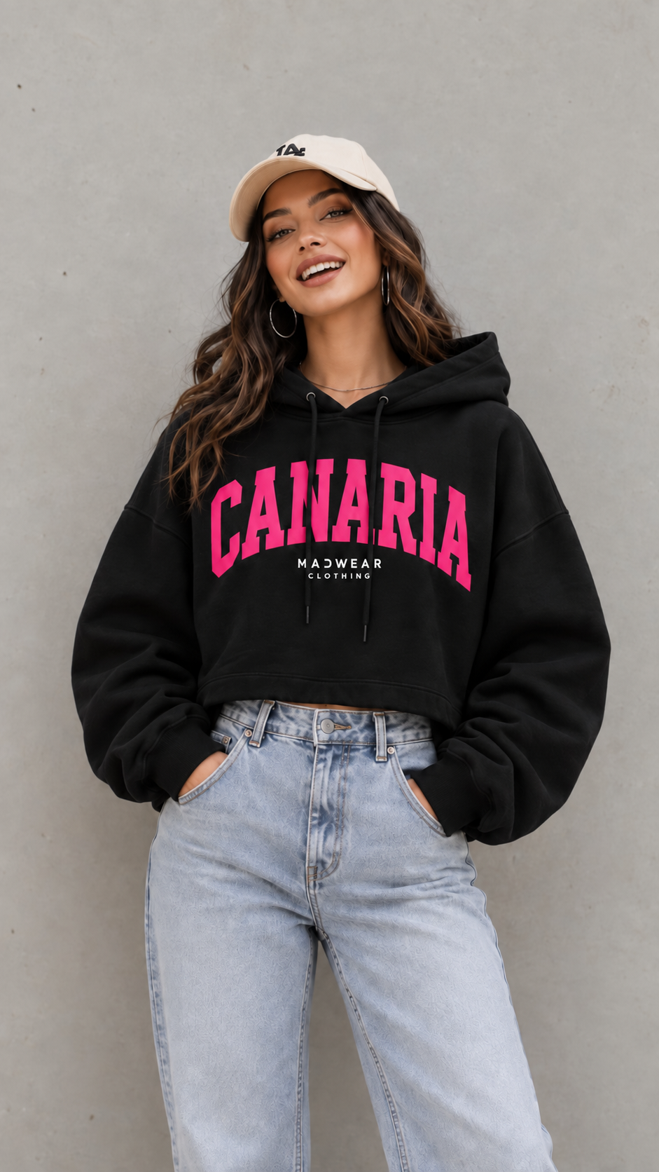CROP TOP OVERSIZED CANARIA FUCCIA