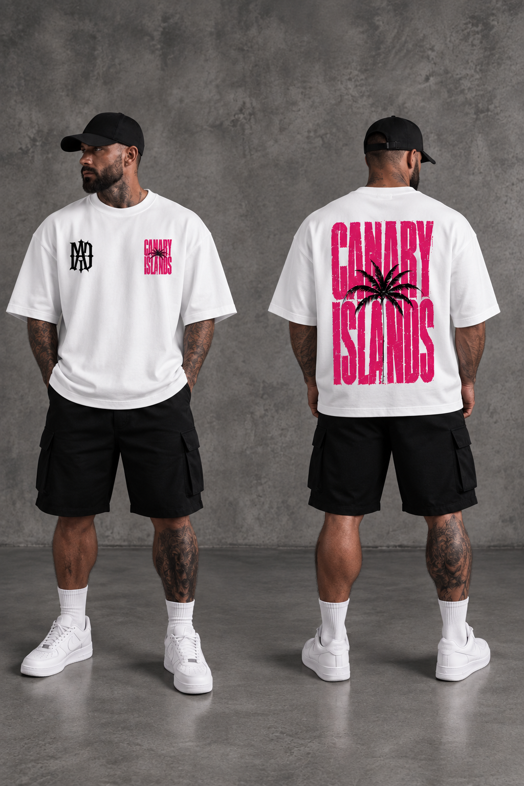 CANARY ISLANDS OVERSIZED FUCCIA BLANCO