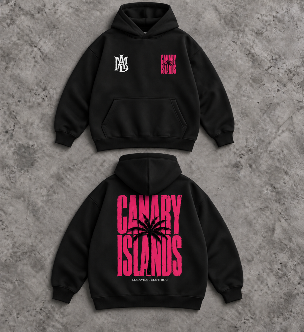 CANARY ISLANDS SUDADERA NEGRO FUCCIA