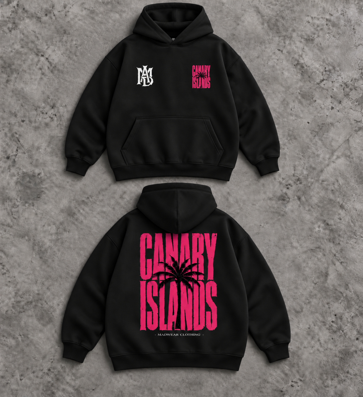 CANARY ISLANDS SUDADERA NEGRO FUCCIA