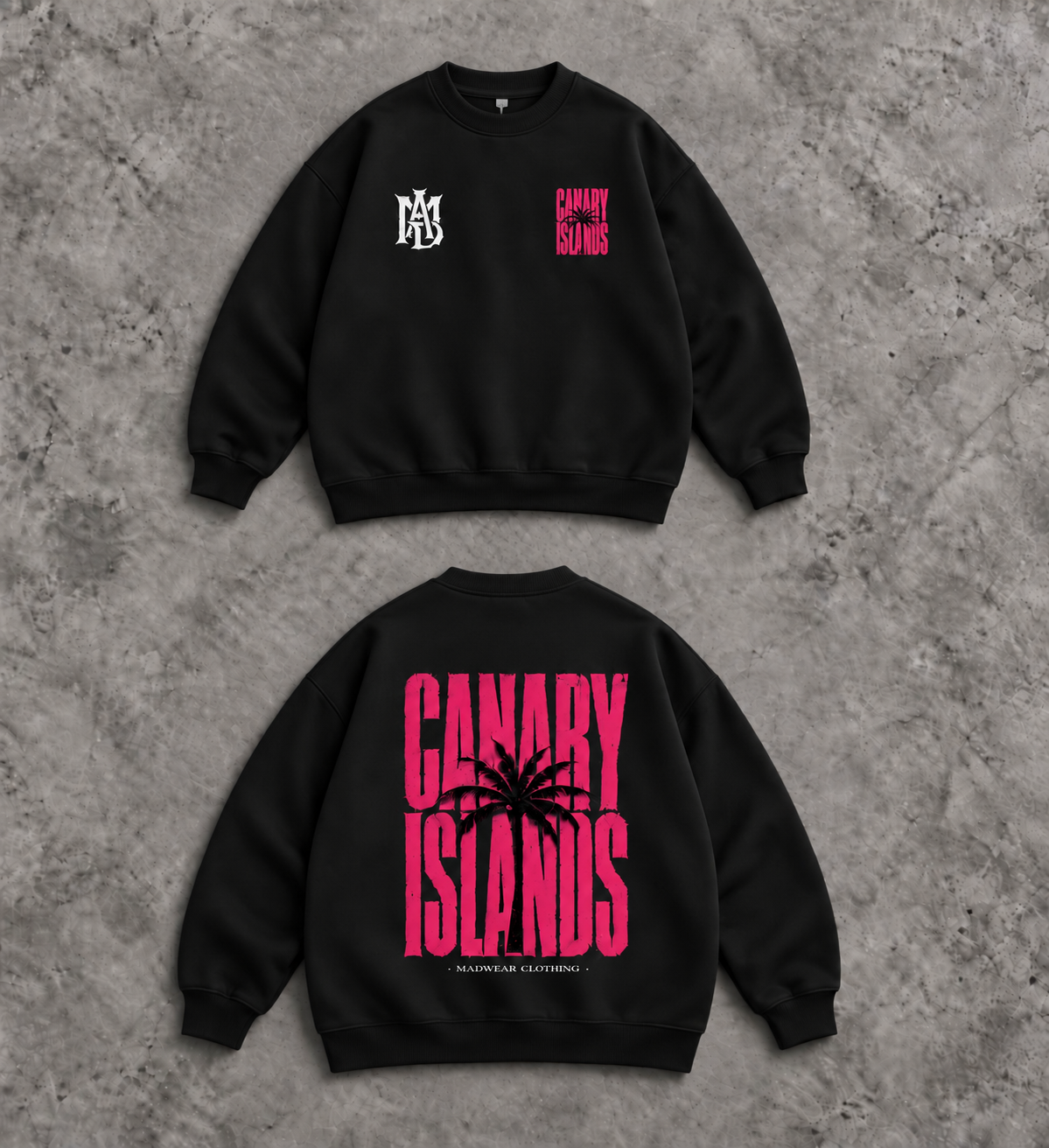 CANARY ISLANDS FUCCIA SUDADERA SIN GORRO CREW NECK