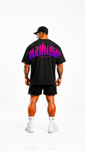 CAMISETA OVERSIZED MADWEAR NEGRO/FUCCIA