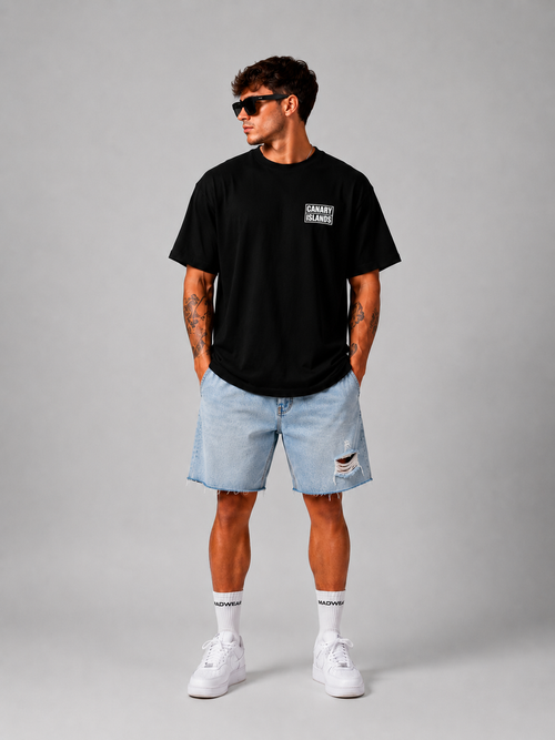 CAMISETA OVERSIZED ALMA CANARIA BLACK EDITION