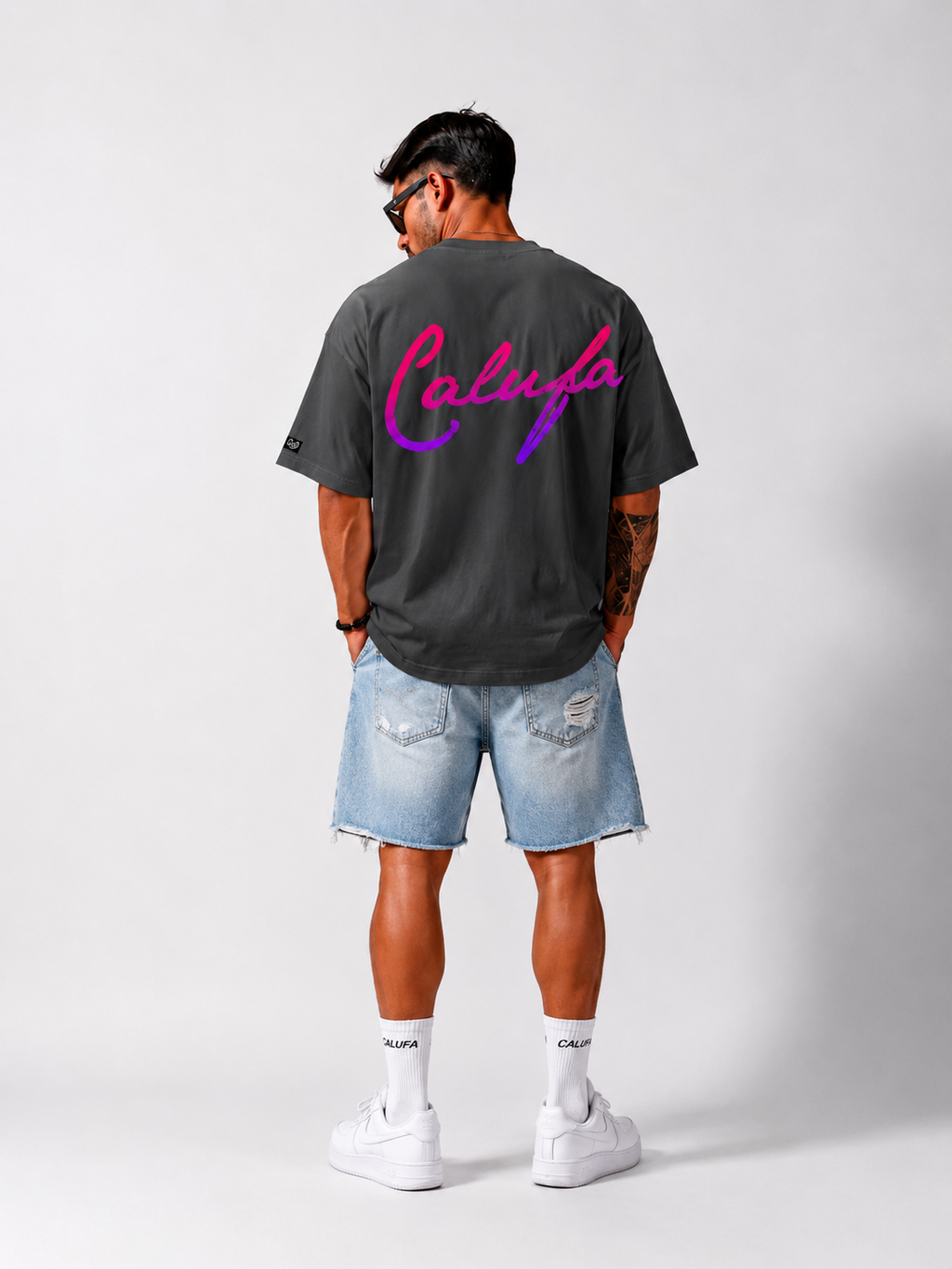CAMISETA OVERSIZED CALUFA GRIS