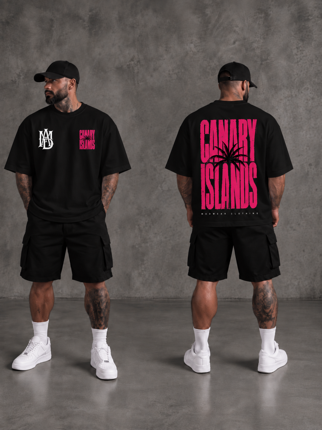 CANARY ISLANDS🌴 FUCCIA NEGRO OVERSIZED